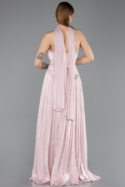 Abschlusskleid Lang Chiffon Puder ABU5957