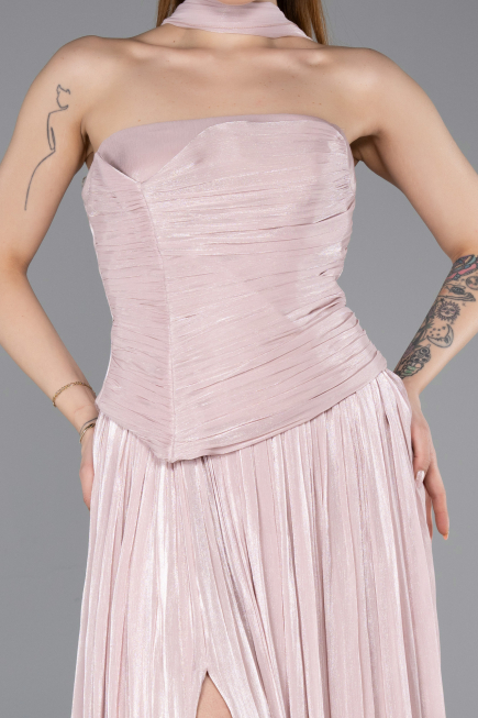 Abschlusskleid Lang Chiffon Puder ABU5957