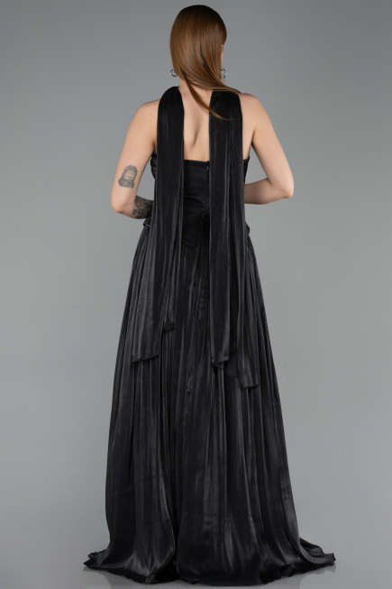 Abschlusskleid Lang Chiffon Schwarz ABU5957