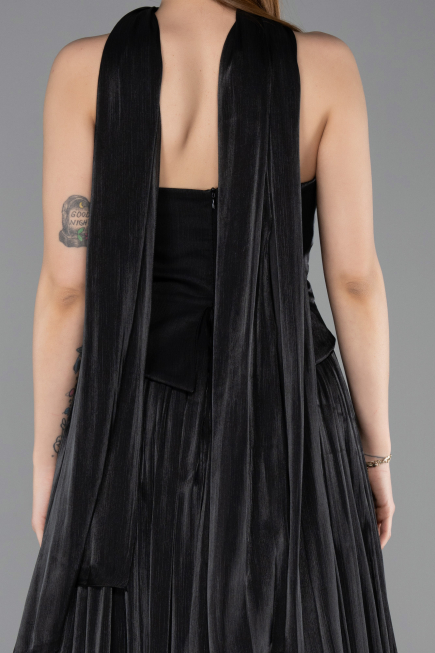 Abschlusskleid Lang Chiffon Schwarz ABU5957