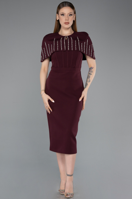 Partykleid Midi Kirschrot ABK2588