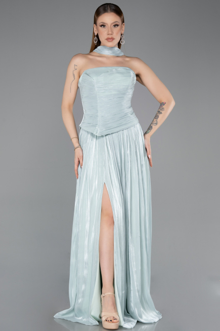 Abschlusskleid Lang Chiffon Minzgrün ABU5957