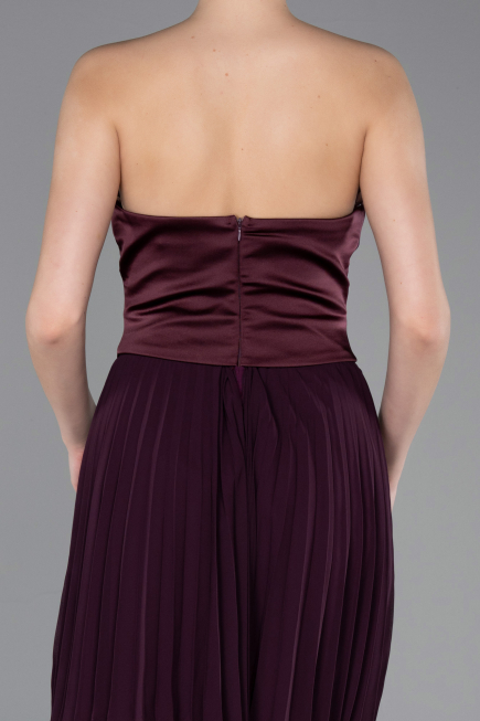 Partykleid Kurz Chiffon Pflaume ABK2590