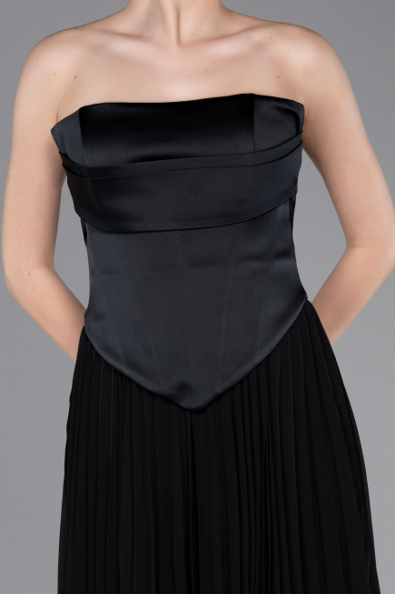 Partykleid Kurz Chiffon Schwarz ABK2590