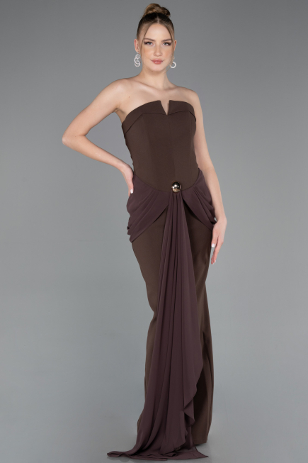 Abschlusskleid Lang Braun ABU5970