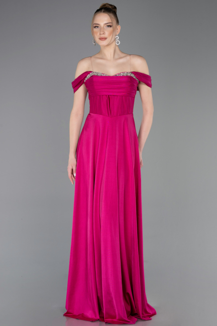 Abschlusskleid Lang Fuchsie ABU5938