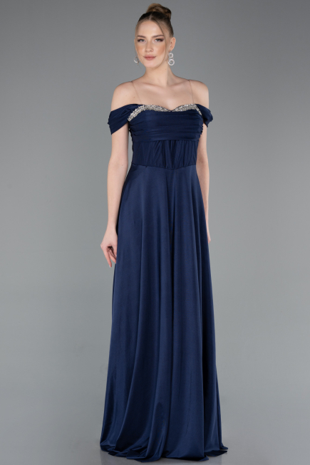 Abschlusskleid Lang Marineblau ABU5938