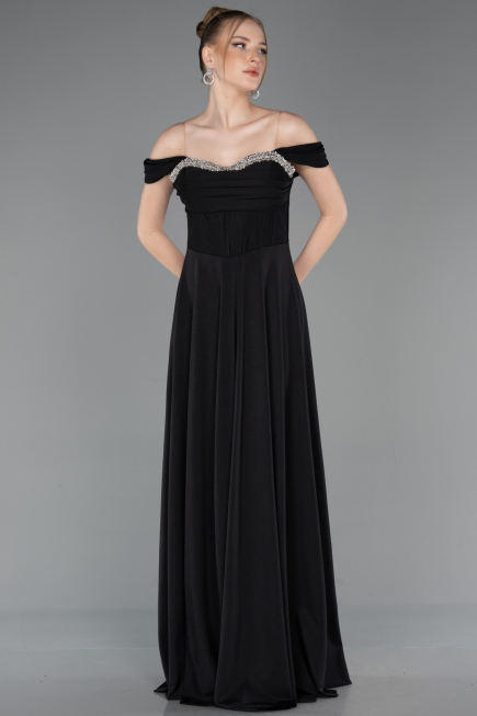 Abschlusskleid Lang Schwarz ABU5938