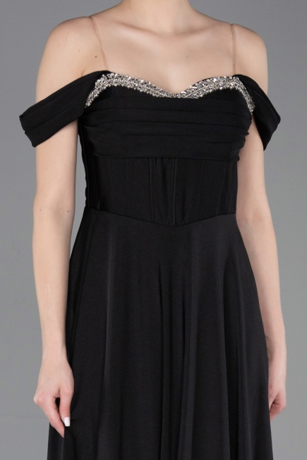 Abschlusskleid Lang Schwarz ABU5938