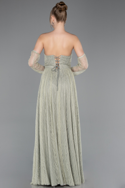 Standesamtkleid Lang Spitze Minzgrün ABU5887