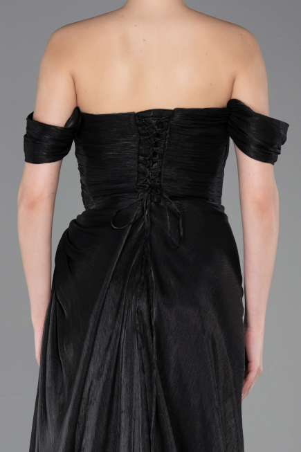 Abendkleid Lang Chiffon Schwarz ABU5974