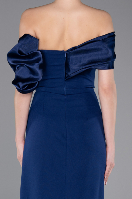 Marineblau Abendkleid Lang ABU4024