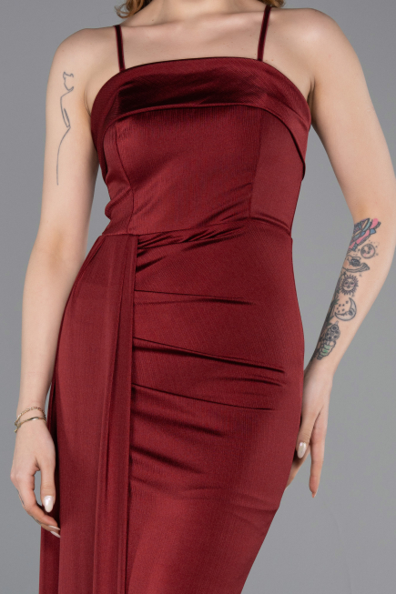 Abschlusskleid Lang Weinrot ABU5992