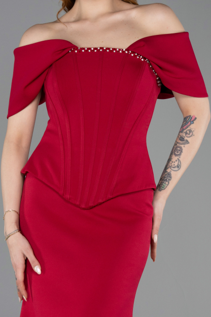Abendkleid Lang Fuchsie dunkel ABU6002