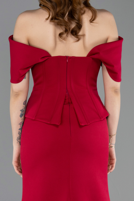 Abendkleid Lang Fuchsie dunkel ABU6002
