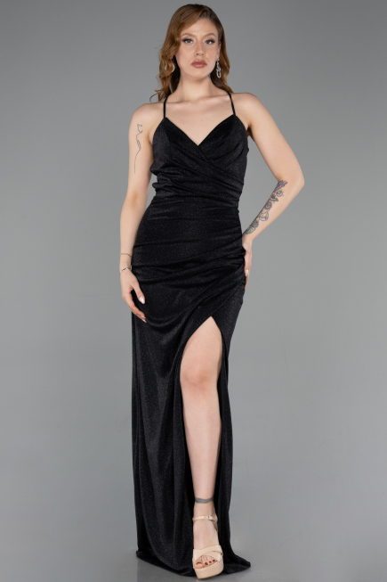 Abschlusskleid Lang Schwarz ABU6008