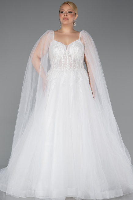 Hochzeitskleider Lang Weiß ABG143