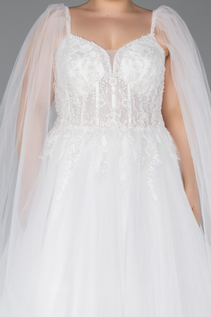Hochzeitskleider Lang Weiß ABG143