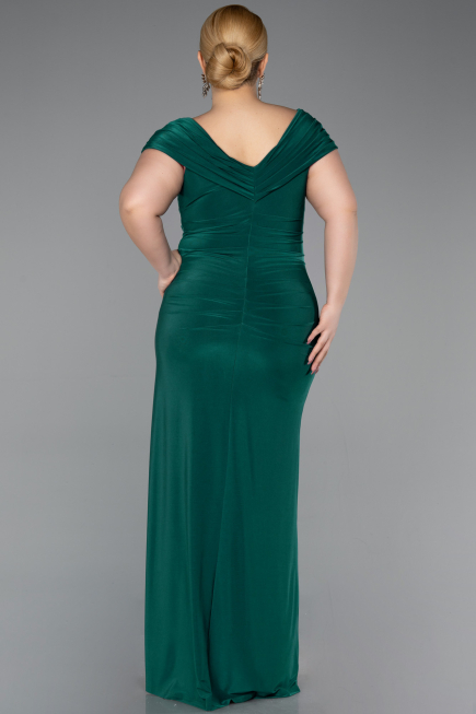 Abendkleid in Übergröße Lang Smaragdgrün ABU5900