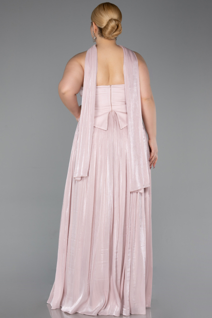 Kleider in Großen Größen Lang Chiffon Puder ABU5958