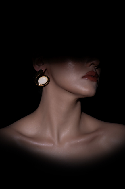 Ohrschmuck Perlmutt-Gold DF1039