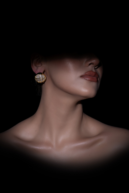 Ohrschmuck Perlmutt-Gold DF1044