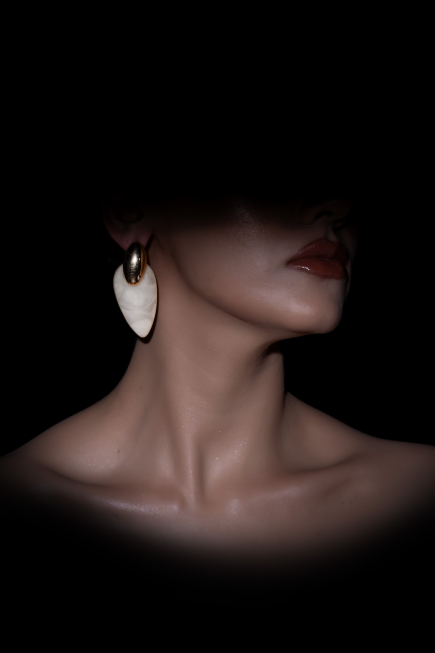 Ohrschmuck Perlmutt-Gold DF1050