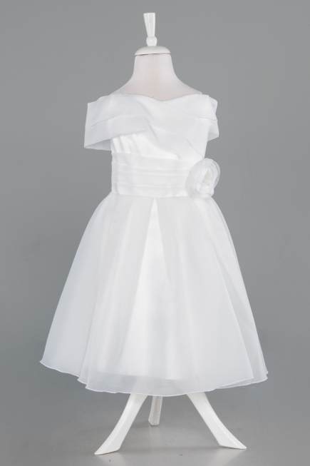 Abendkleid für Kinder Kurz Weiß ABK2565