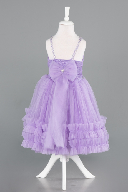 Abendkleid für Kinder Kurz Lila ABK2568