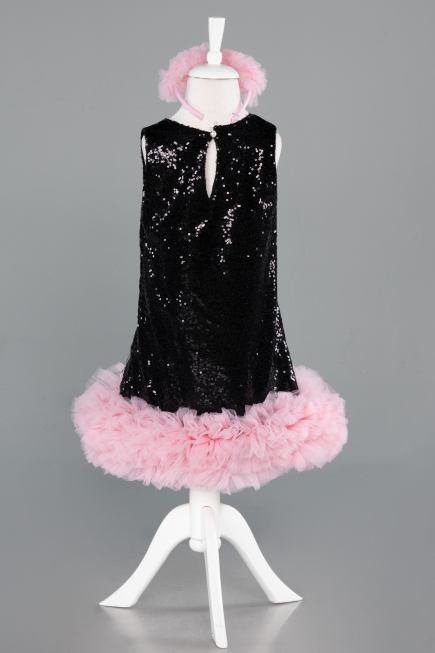 Abendkleid für Kinder Kurz Schwarz ABK2574