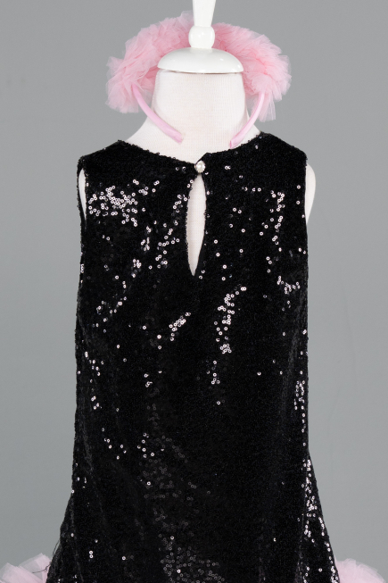 Abendkleid für Kinder Kurz Schwarz ABK2574