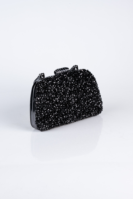 Schwarz Abendtasche Verputz SH839