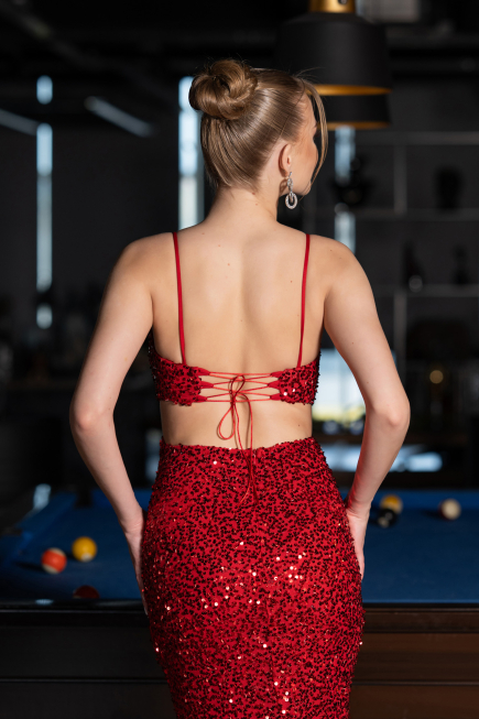 Abschlusskleid Lang Rot ABU5980