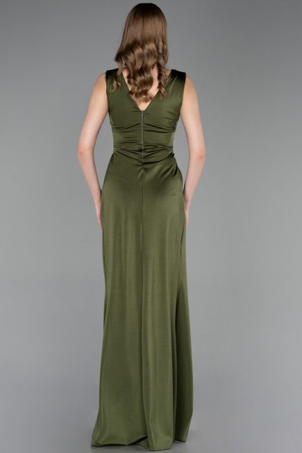 Abschlusskleid Lang Khaki ABU6043