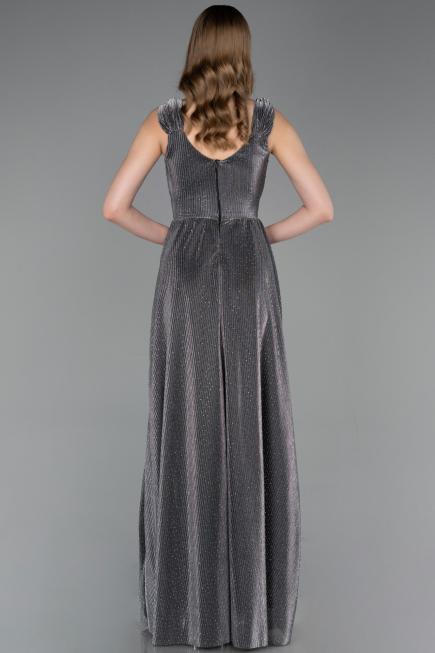Abschlusskleid Lang Anthrazit ABU6045