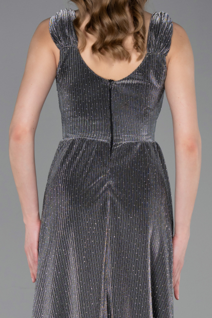 Abschlusskleid Lang Anthrazit ABU6045