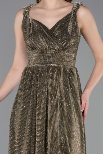 Abschlusskleid Lang Gold ABU6045