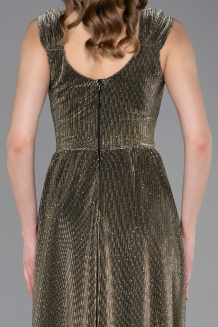 Abschlusskleid Lang Gold ABU6045