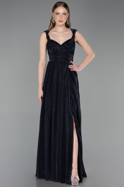 Abschlusskleid Lang Marineblau ABU6045