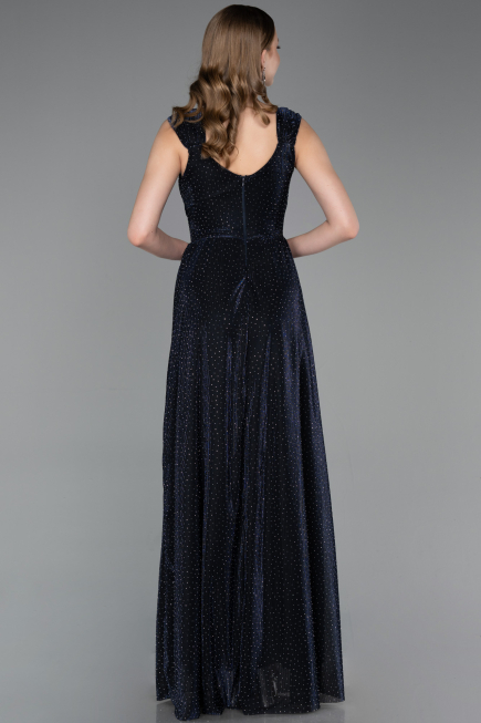 Abschlusskleid Lang Marineblau ABU6045