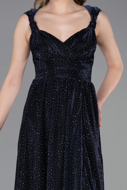 Abschlusskleid Lang Marineblau ABU6045