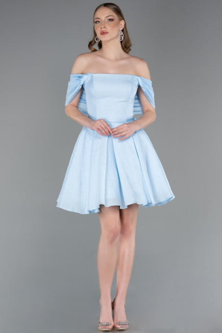 Partykleid Kurz Eisblau ABK2604