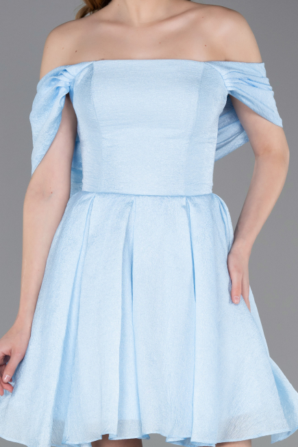 Partykleid Kurz Eisblau ABK2604
