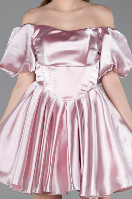 Partykleid Kurz Satin Puder ABK2605