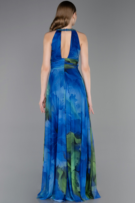 Abendkleid Lang Sächsischblau ABU6048
