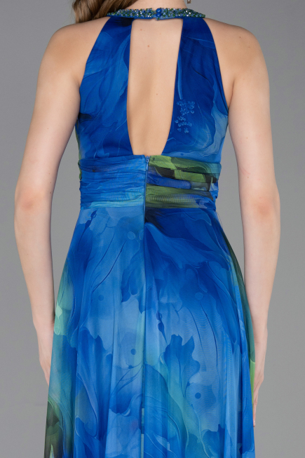 Abendkleid Lang Sächsischblau ABU6048
