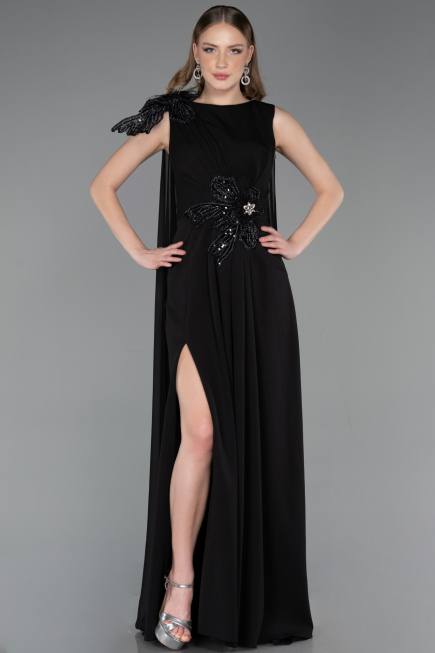 Abendkleid Lang Schwarz ABU6053