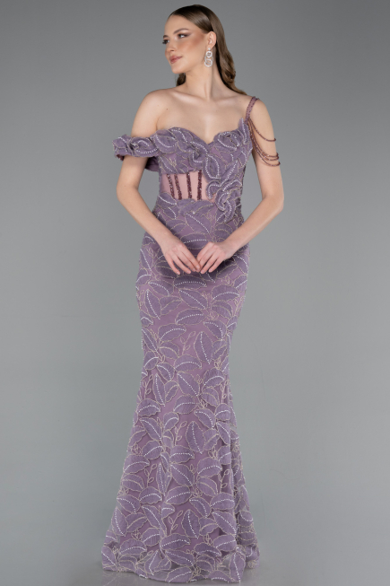 Abendkleid Lang Lavendel ABU6059