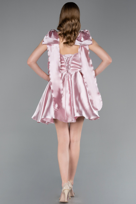 Partykleid Kurz Satin Puder ABK2607