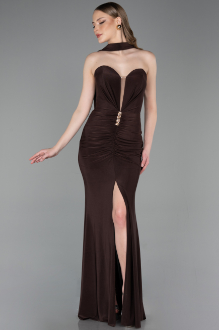 Abschlusskleid Lang Braun ABU6051